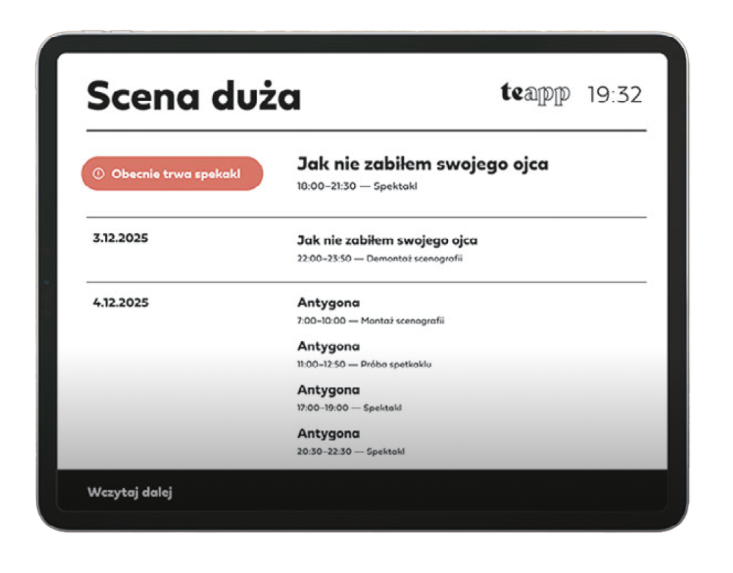 Wyświetlacz wewnętrzny z planem